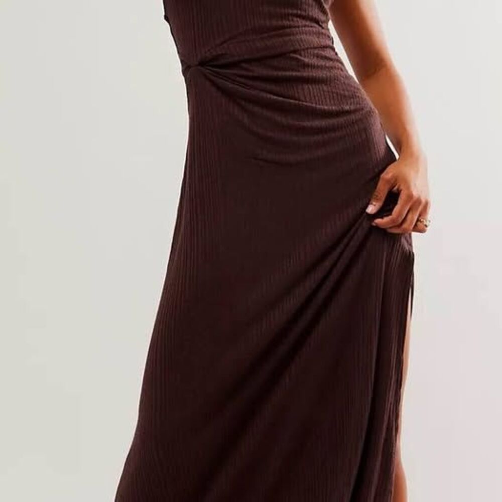 Free People Ribbed Halter Neck Athea Maxi Dress
